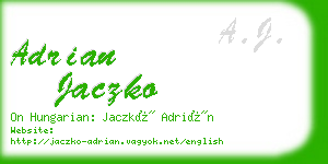 adrian jaczko business card