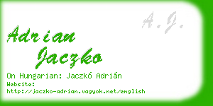 adrian jaczko business card